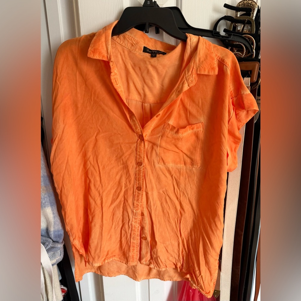 Orange Button-Up